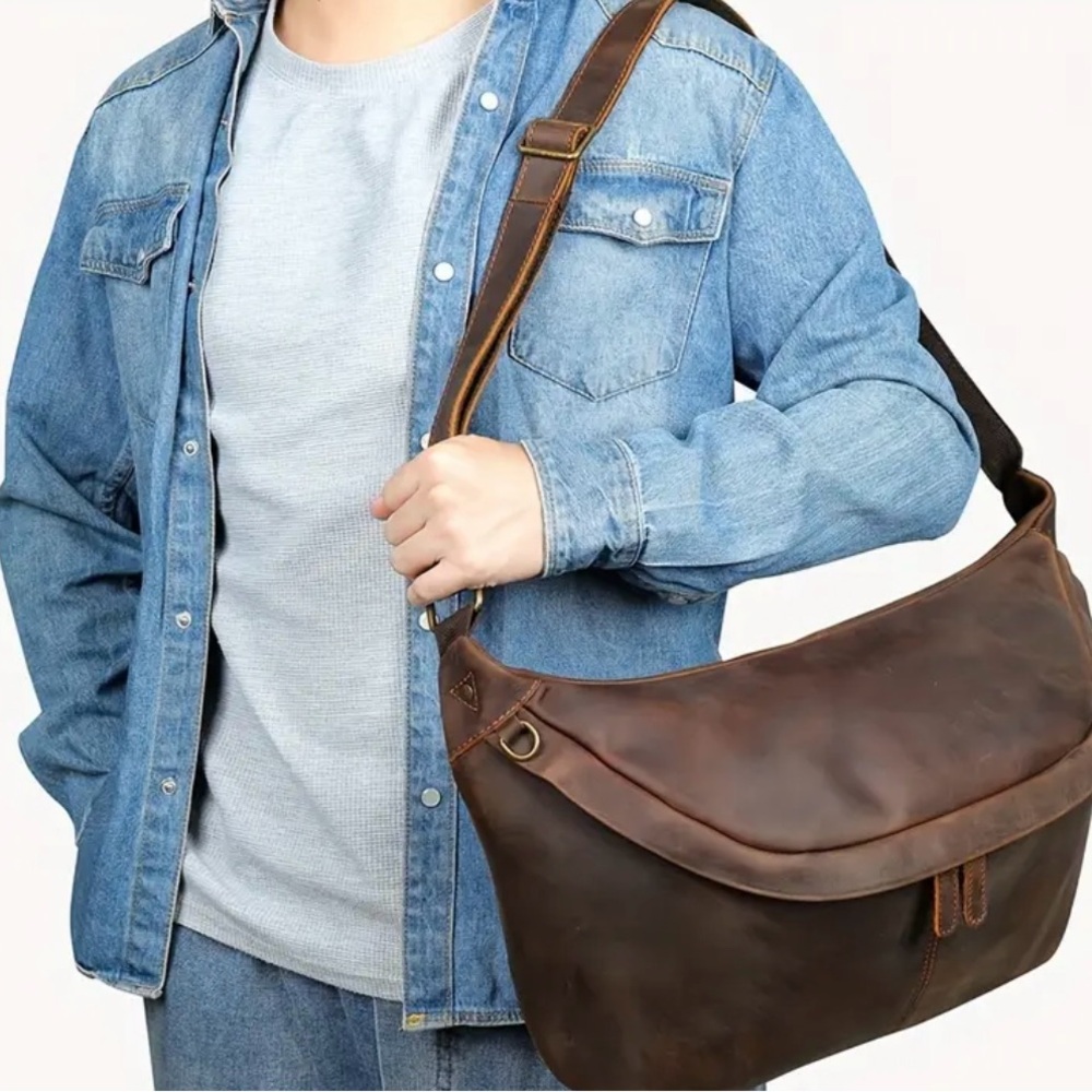 Brown Leather Sling Bag - Picture 7 of 10